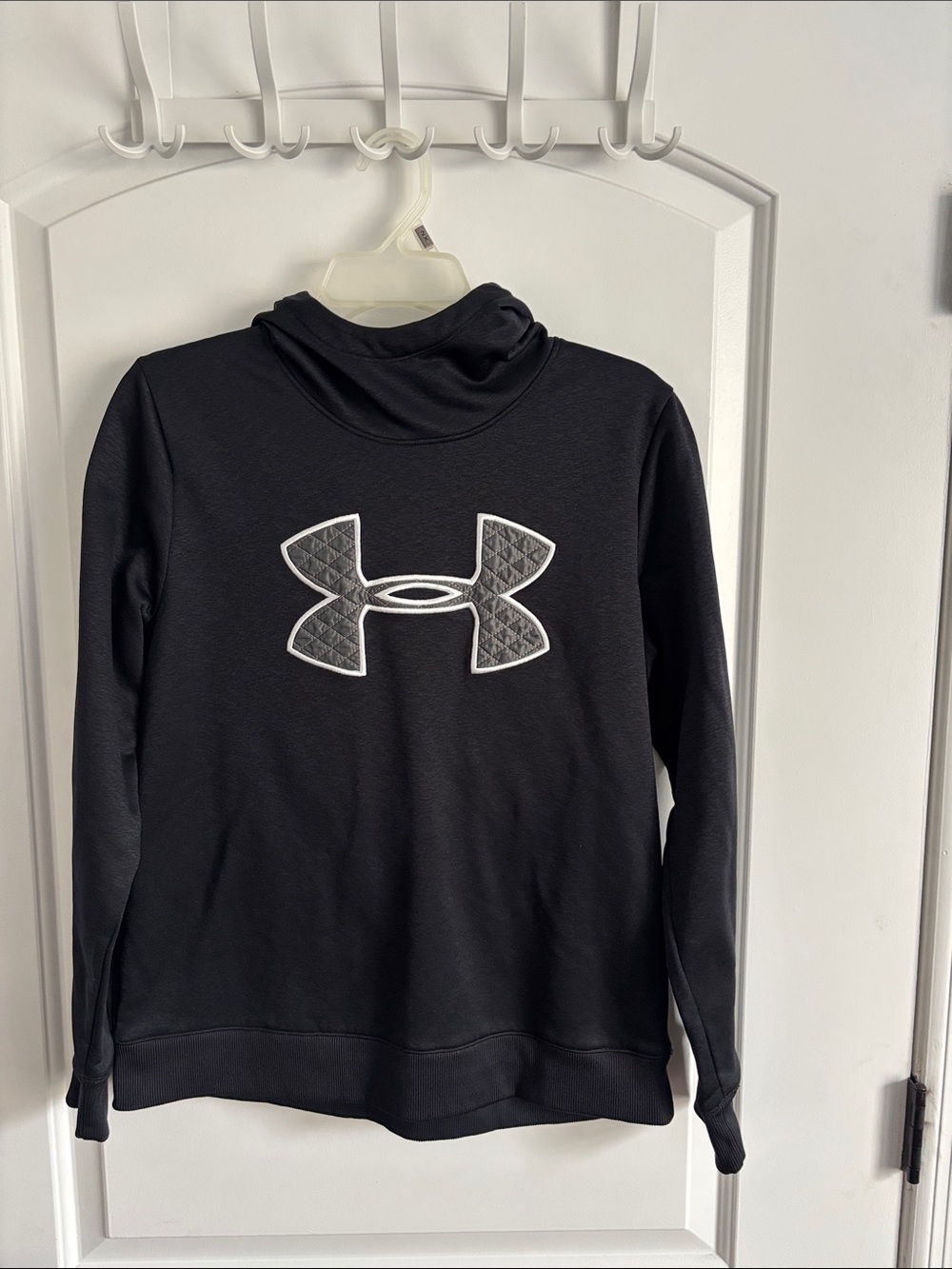 Under Armour Fleece Hoodie Women's Medium Black Pullover Scuba Hood